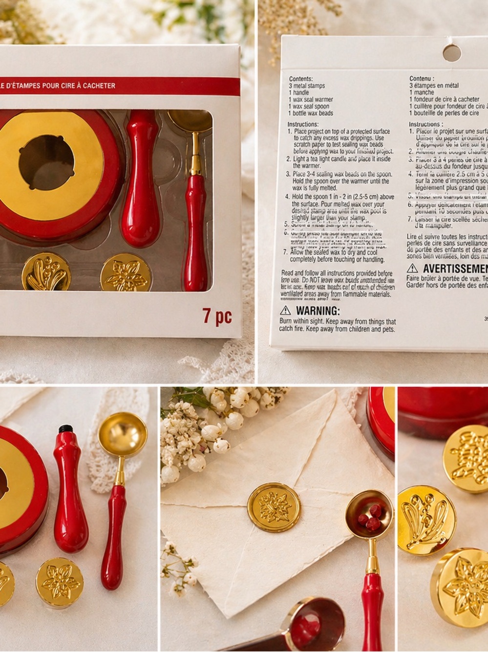 Recollections Wax Seal Kit in Red and Gold